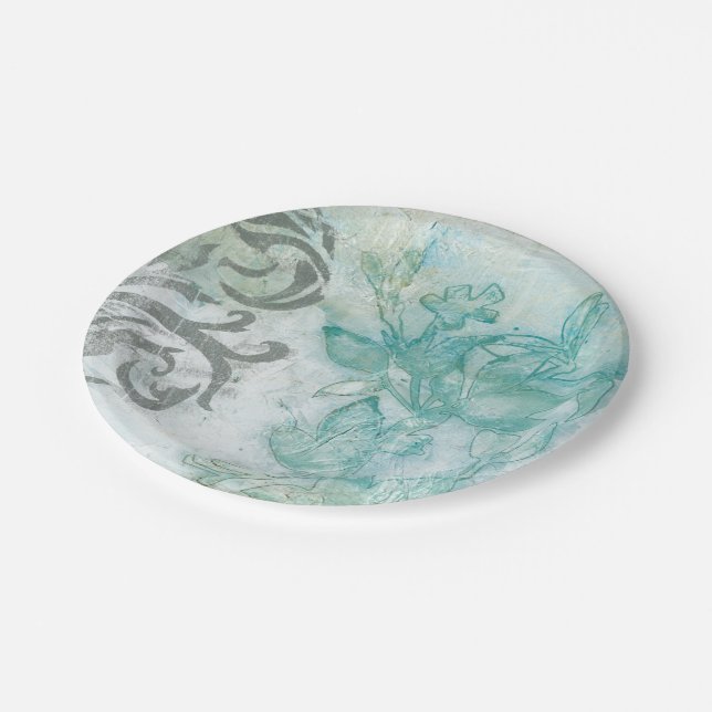 Blume Spray II Pappteller (Schrägansicht)