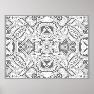 Blume Square Doodle 2 Poster