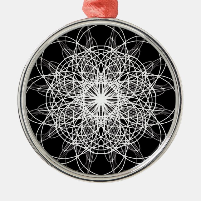 Blume Star Ornament Aus Metall (Vorne)