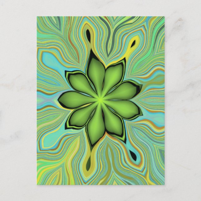 Blume Star Postkarte (Vorderseite)