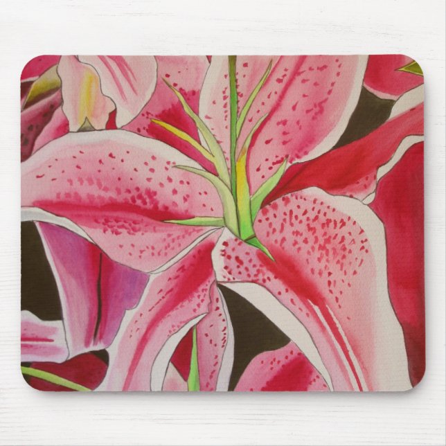 Blume Stargazer rosa Mousepad (Vorne)