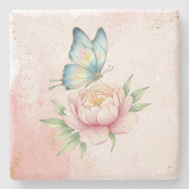 Blume Steinuntersetzer (Vorderseite)