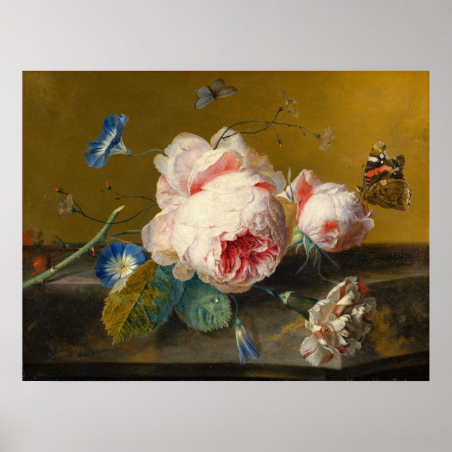 Blume Still Life, Jan van Huysum Poster (Vorne)