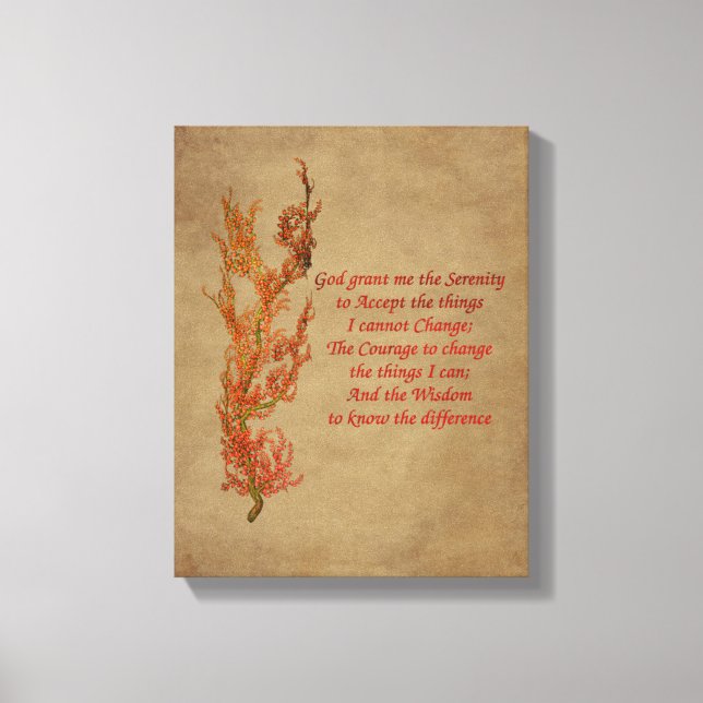 Blume Stille Gebet Inspiration Leinwanddruck (Vorderseite)