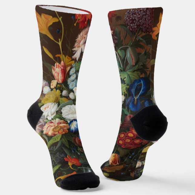 Blume Stillleben mit dem Vogelnest Severin Roesen Socken (Gewinkelt)