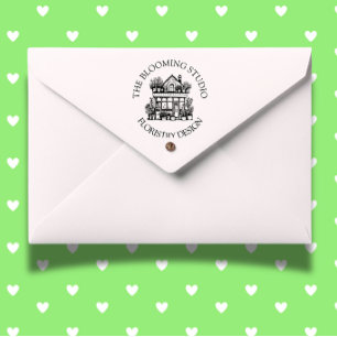 Blume Storefront Rubber Briefmarke Gummistempel