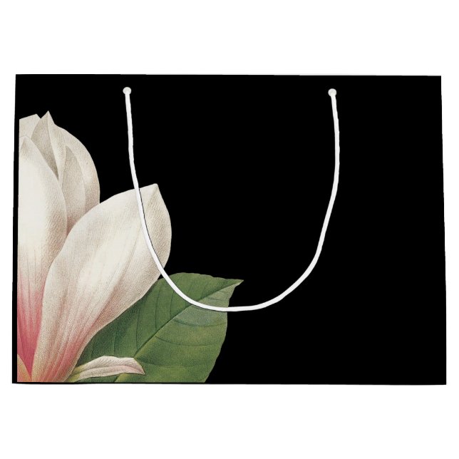 Blume SüdMagnolien | Rosa Schwarz Große Geschenktüte (Vorderseite)