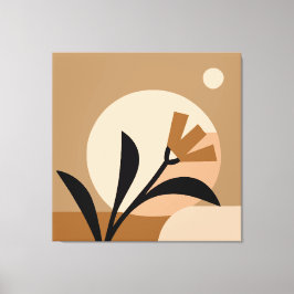 Blume Sun Boho Leinwanddruck