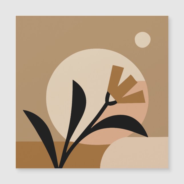 Blume Sun Boho Magnetkarte (Vorderseite)