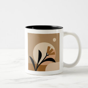 Blume Sun Boho Zweifarbige Tasse