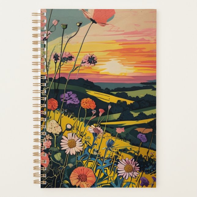 Blume Sunset Planner Planer (Vorderseite)