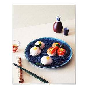 Blume Sushi Fotodruck