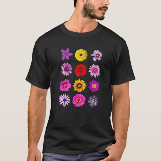Blume T, Blume , farbenfrohe Blume T , Blumengefle T-Shirt (Vorderseite)