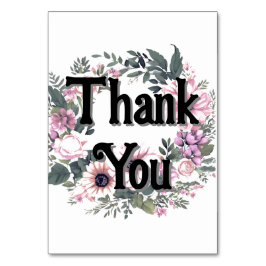 Blume Tag Thankyou Wreath Classy Coquette Tischnummer