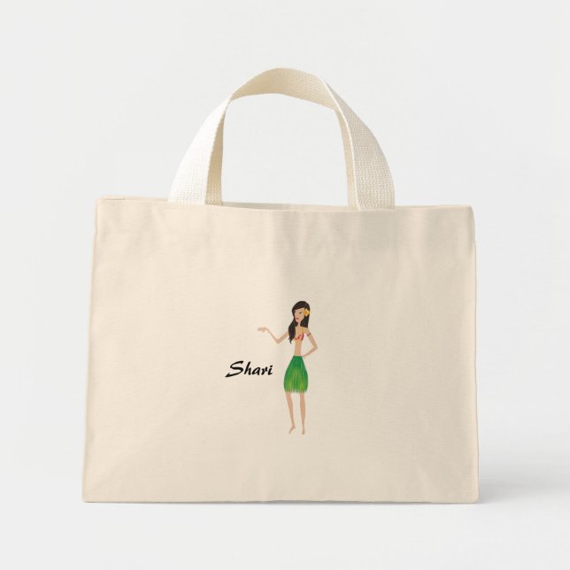 Blume Taschenhula Mini Stoffbeutel (Vorne)