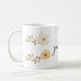 Blume Tasse mit Ihrem Namen
