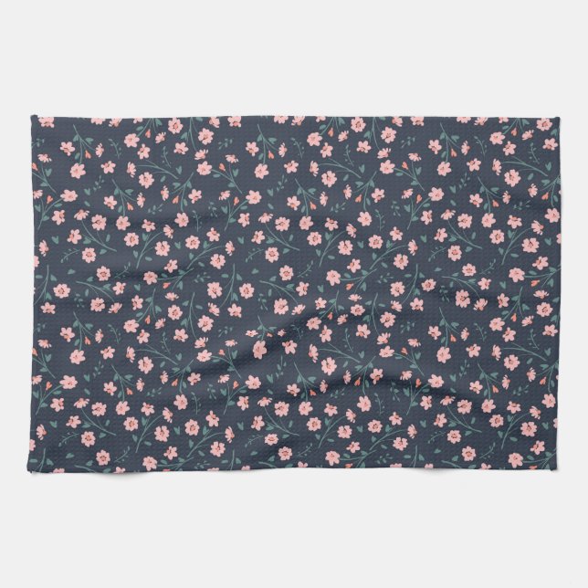 Blume Tattoos Geschirrtuch (Horizontal)