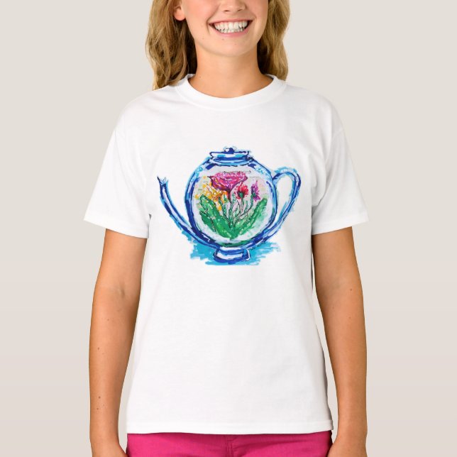 Blume Teapot T-Shirt (Vorderseite)