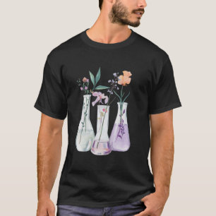 Blume Test Tube Chemie Student Science Teache T-Shirt