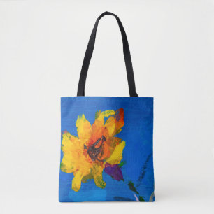 Blume Textur Ölmalerei, Art Painted Wildflow Tasche