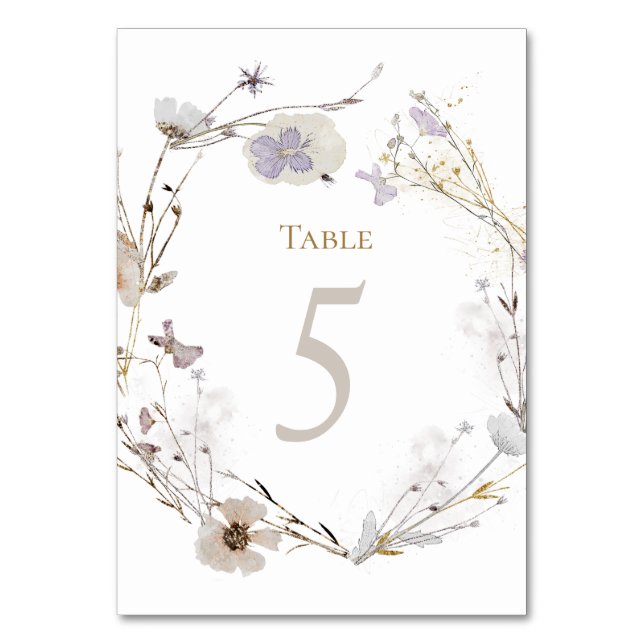 BLUME TISCHNUMMER 5 (Vorderseite)