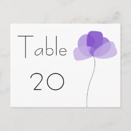 Blume Tischnummer Postkarte
