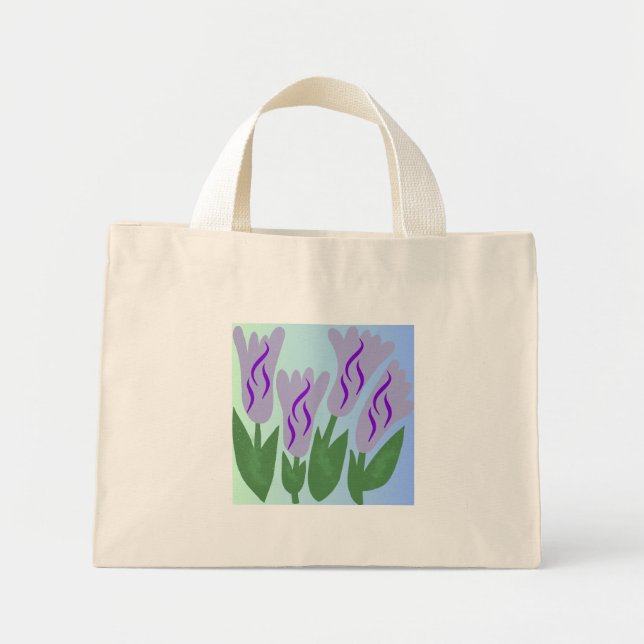 Blume Tote Bag Mini Stoffbeutel (Vorne)