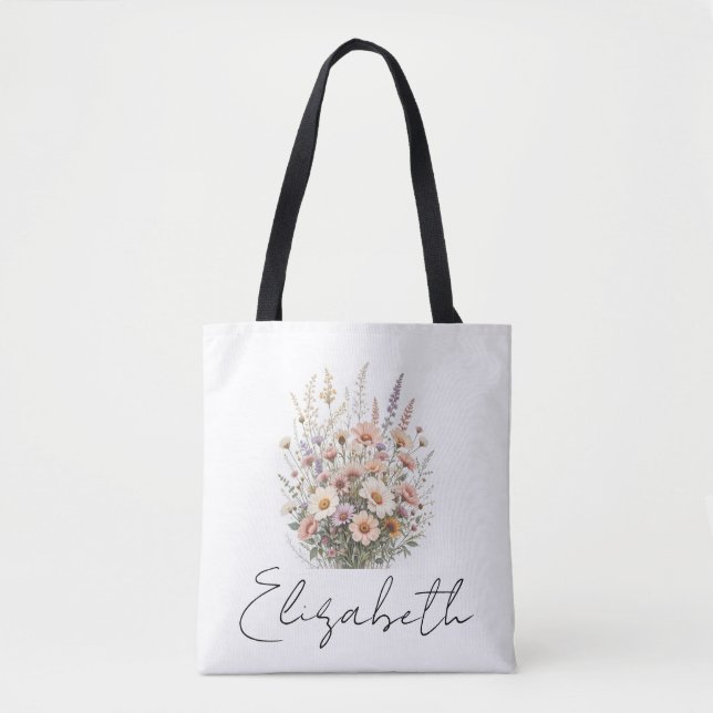 Blume Tote Beutel für Frauen, Mädchen Tasche (Vorderseite)