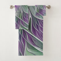 Blume Traum, Abstraktes Lila Grünes Fraktal Kunst
