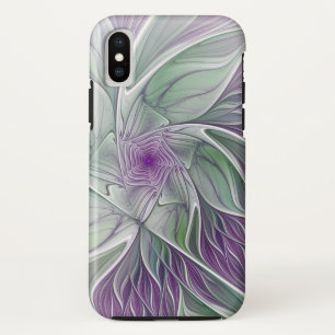 Blume Traum, Abstraktes Lila Grünes Fraktal Kunst Case-Mate iPhone Hülle