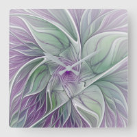 Blume Traum, Abstraktes Lila Grünes Fraktal Kunst