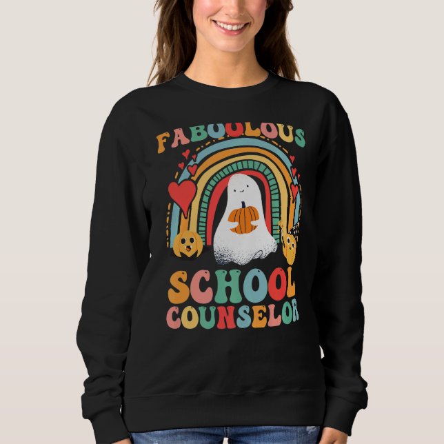 Blume Trick oder Lehrer Faboolous Schulberater R Sweatshirt (Vorderseite)