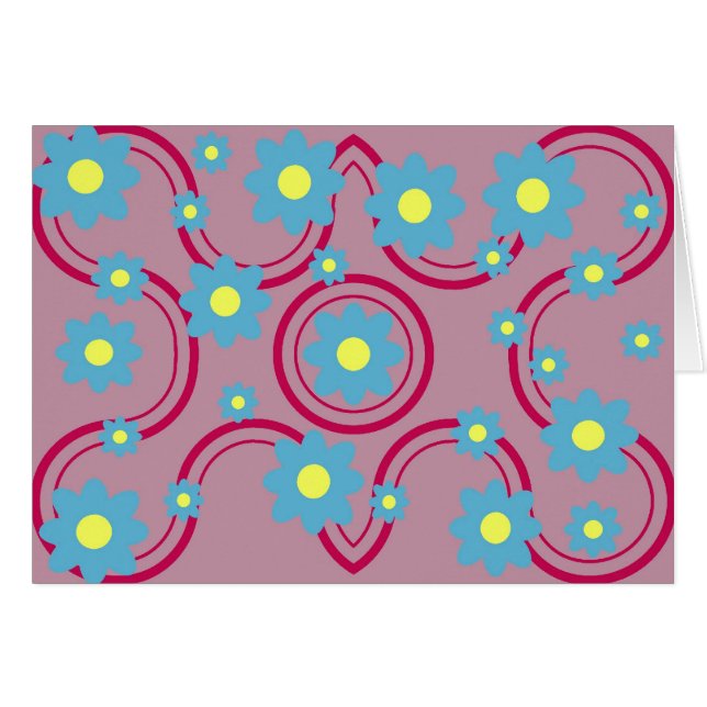 Blume u. Strudel-Karte (Vorderseite (Horizontal))