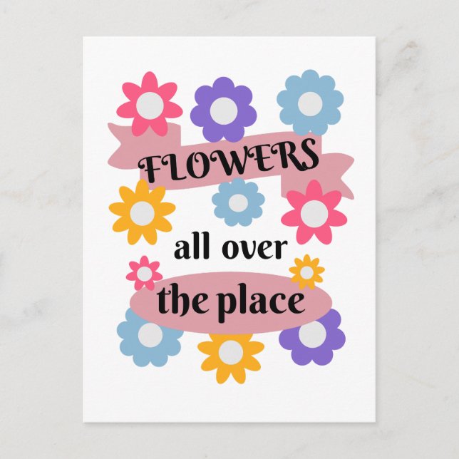 Blume überall postkarte (Vorderseite)