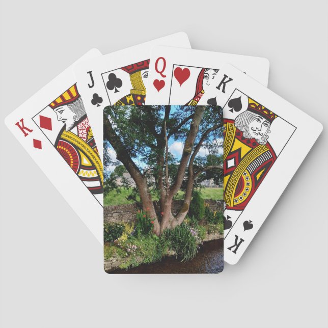 Blume um den Baum Spielkarten (Rückseite)