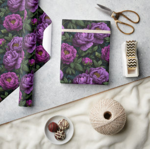 Blume-Umschlagpapier für Chic Blooming Peonies Geschenkpapier