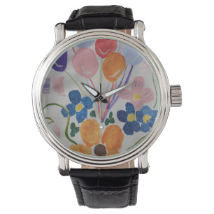 Blume und Ballons beobachten Armbanduhr