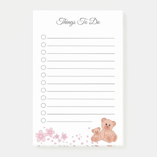 Blume und Bären Dinge zu tun Notizen