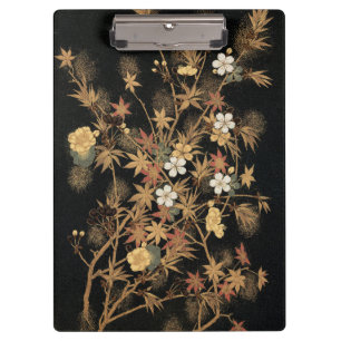 Blume und Baum 1884 Japanische Zierkunst Klemmbrett