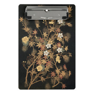 Blume und Baum 1884 Japanische Zierkunst Mini Klemmbrett