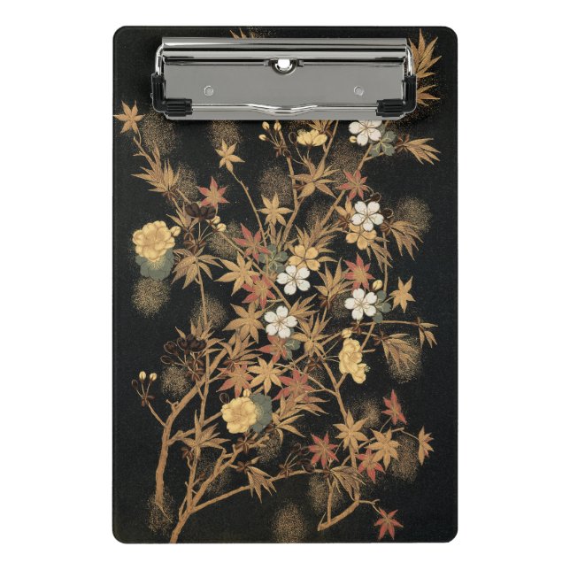Blume und Baum 1884 Japanische Zierkunst Mini Klemmbrett (Vorderseite)