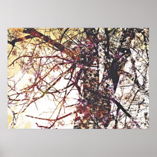 Blume und Baumdesign mit Blumenmuster in abstrakte Poster