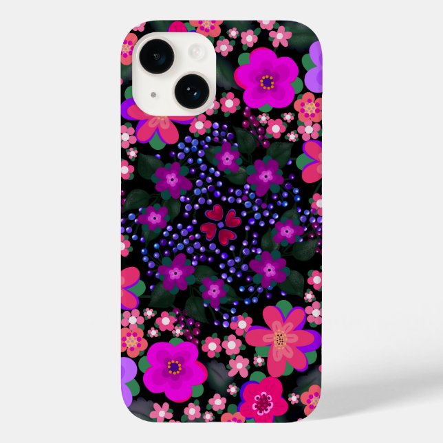 Blume und Berries Bright Beautiful Case-Mate iPhone 14 Hülle (Rückseite)