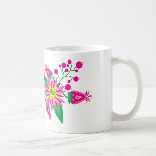 Blume und Berries Kaffeetasse (Rechts)