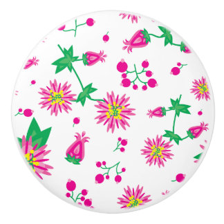 Blume und Berries Keramikknauf