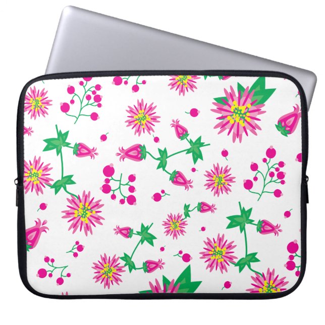 Blume und Berries Laptopschutzhülle (Vorderseite)