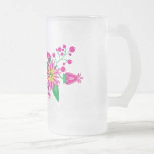 Blume und Berries Mattglas Bierglas