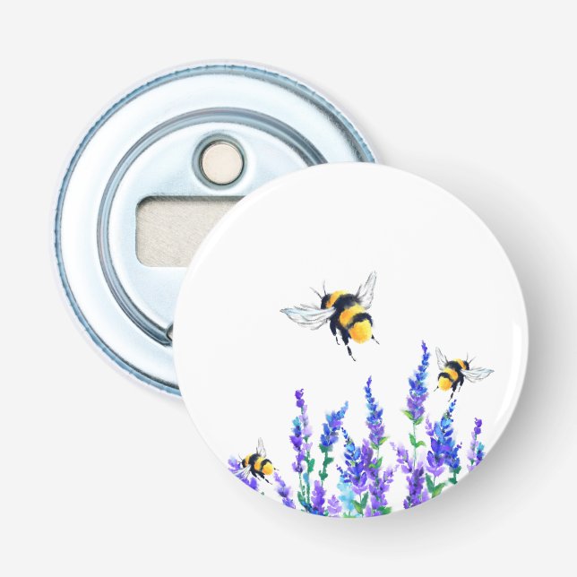 Blume und Bienen Flaschenöffner (Vorderseite)
