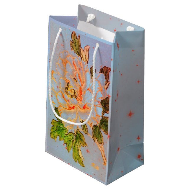 BLUME UND BIENEN GIFT BAG KLEINE GESCHENKTÜTE (Rückseite Schrägansicht)