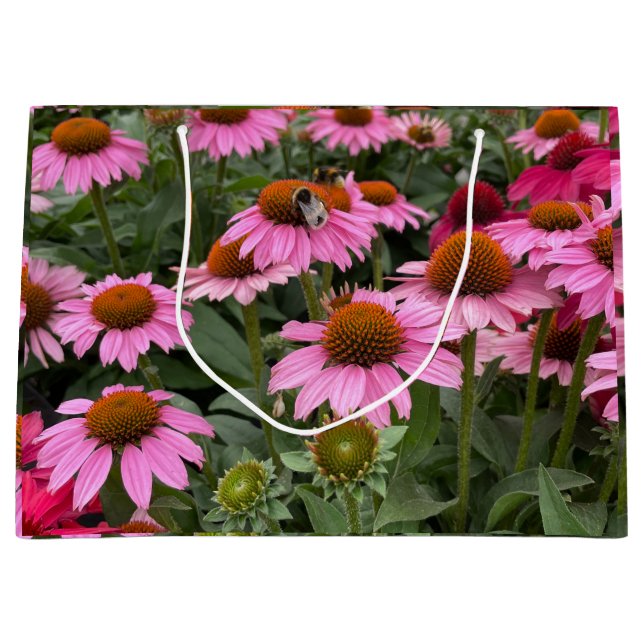 Blume und Bienen Große Geschenktüte (Vorderseite)